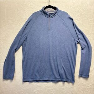 Jonnie O Pullover Men XXL Blue Sweater 1/4 Zip Vaughn‎ Performance Golf Comfort